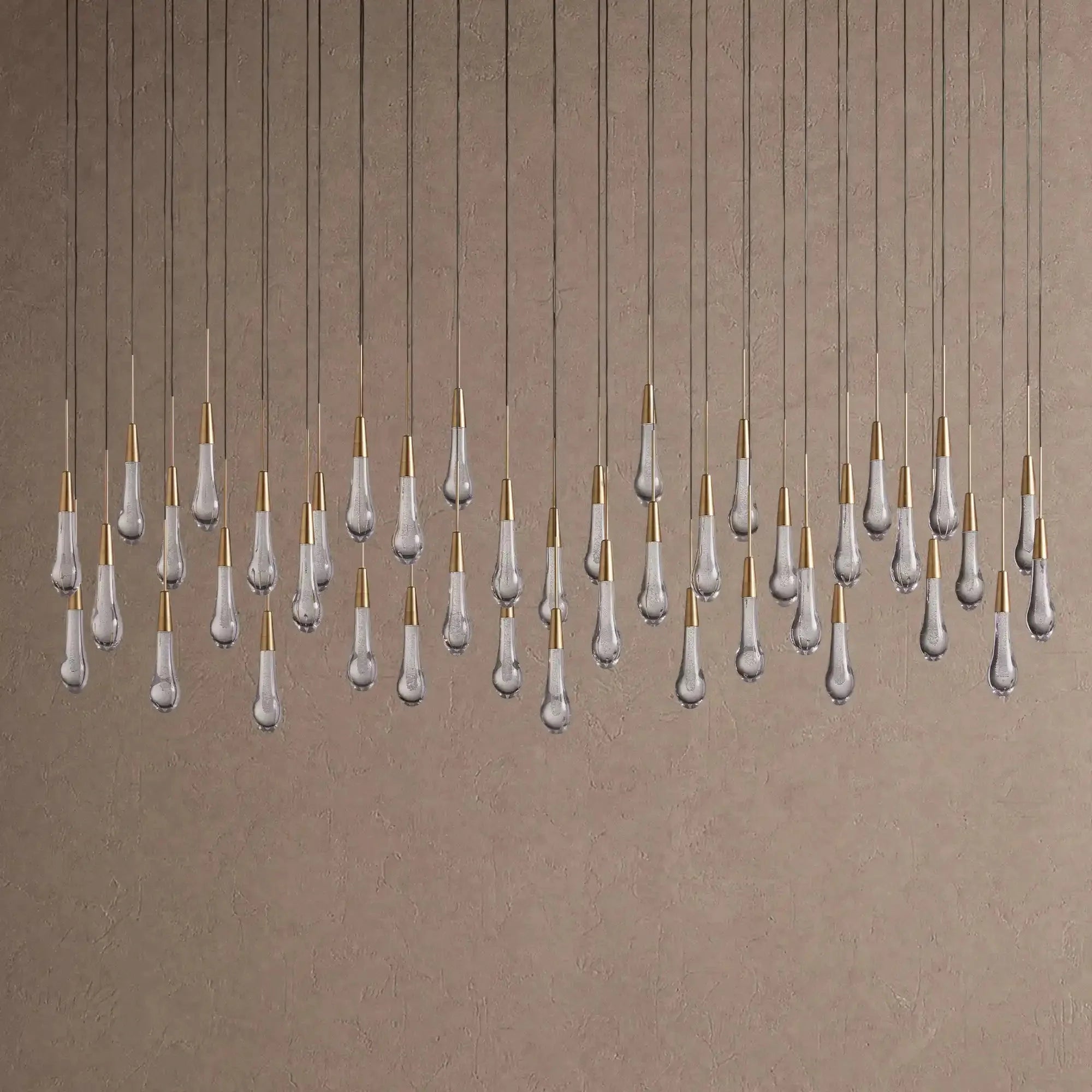 Soltaire Linear Chandelier - Raindrop Pendant Lighting