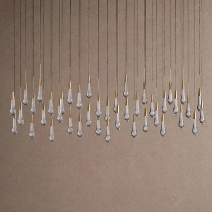 Soltaire Linear Chandelier - Raindrop Pendant Lighting