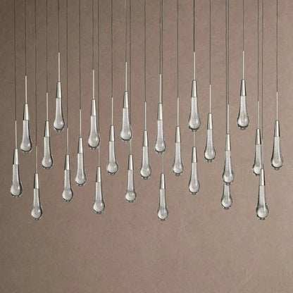 Soltaire Linear Chandelier - Raindrop Pendant Lighting