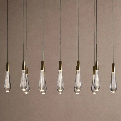 Soltaire Linear Chandelier - Raindrop Pendant Lighting