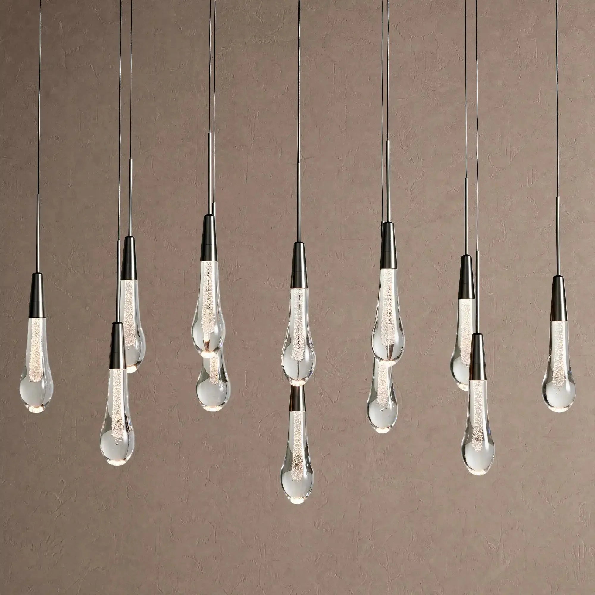 Soltaire Linear Chandelier - Raindrop Pendant Lighting