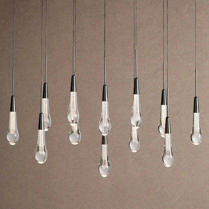 Soltaire Linear Chandelier - Raindrop Pendant Lighting