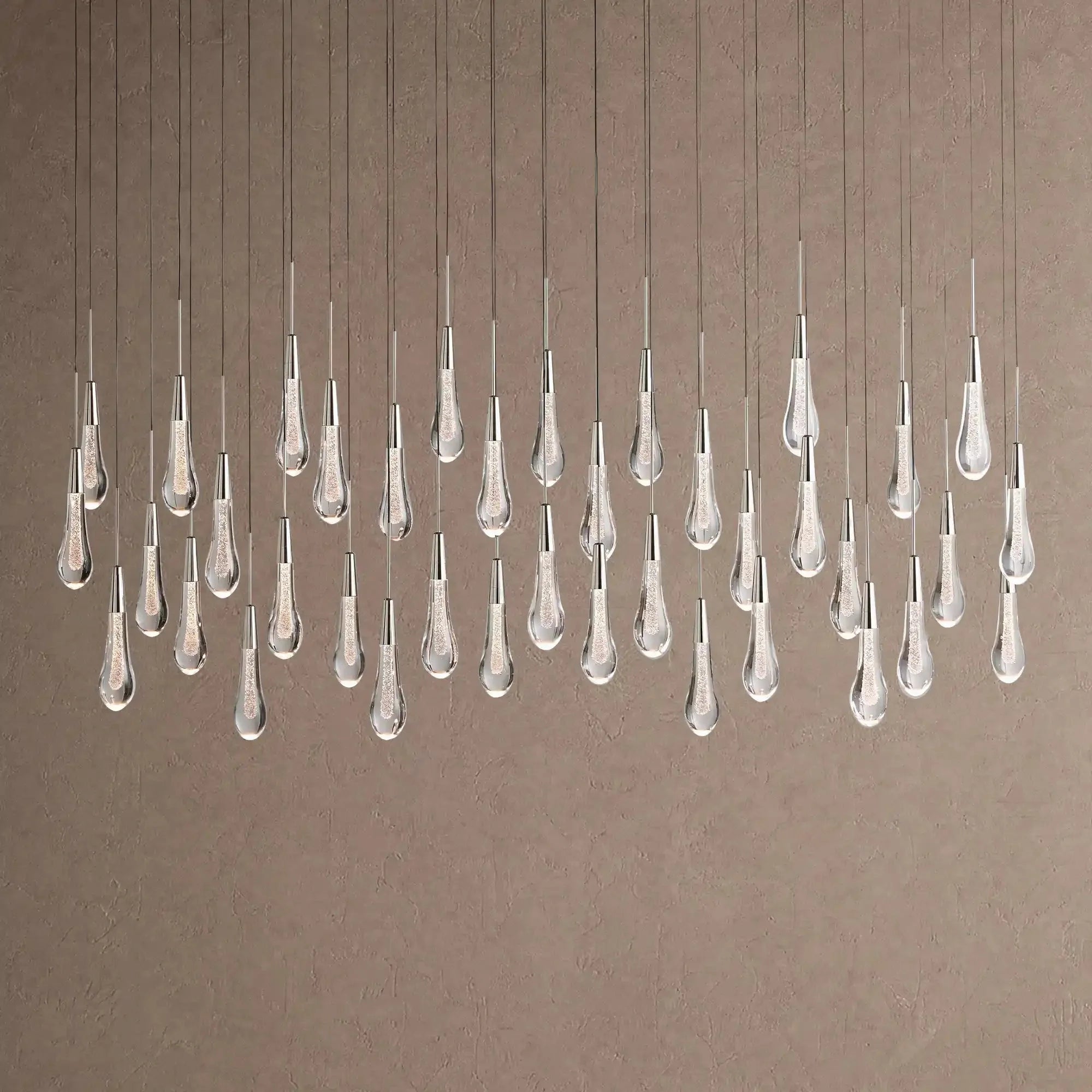 Soltaire Linear Chandelier - Raindrop Pendant Lighting
