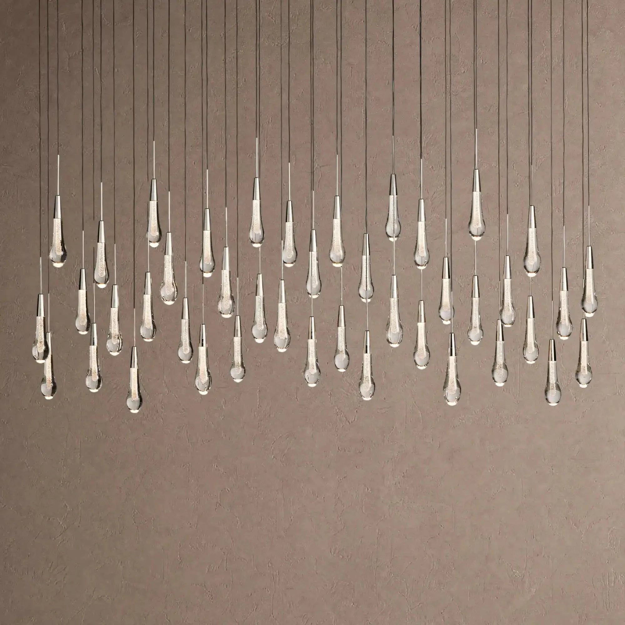 Soltaire Linear Chandelier - Raindrop Pendant Lighting