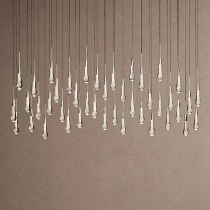 Soltaire Linear Chandelier - Raindrop Pendant Lighting