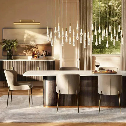 Soltaire Linear Chandelier - Raindrop Pendant Lighting