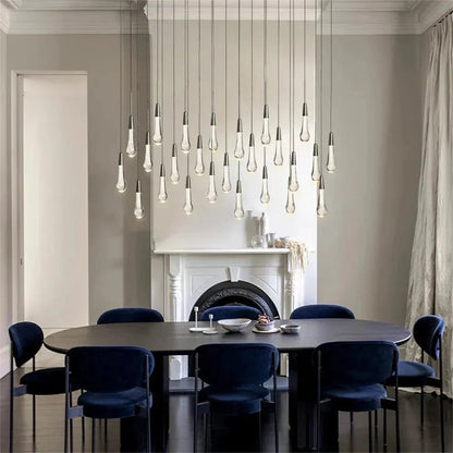 Soltaire Linear Chandelier - Raindrop Pendant Lighting