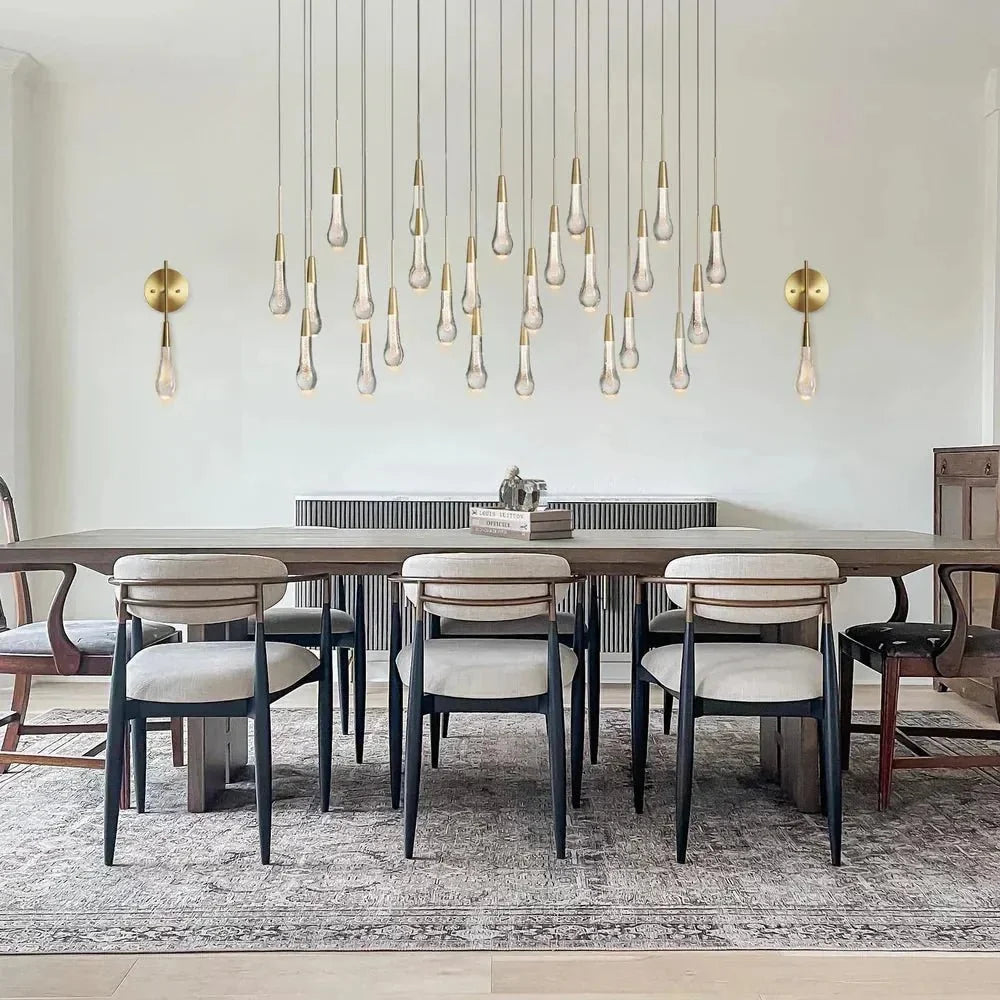 Soltaire Linear Chandelier - Raindrop Pendant Lighting