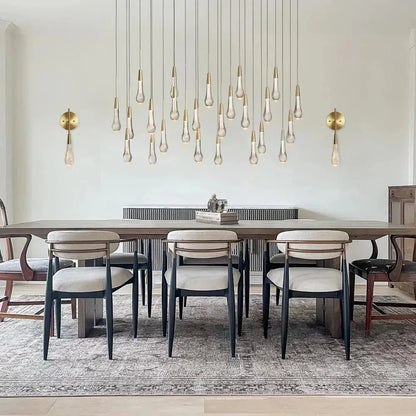 Soltaire Linear Chandelier - Raindrop Pendant Lighting