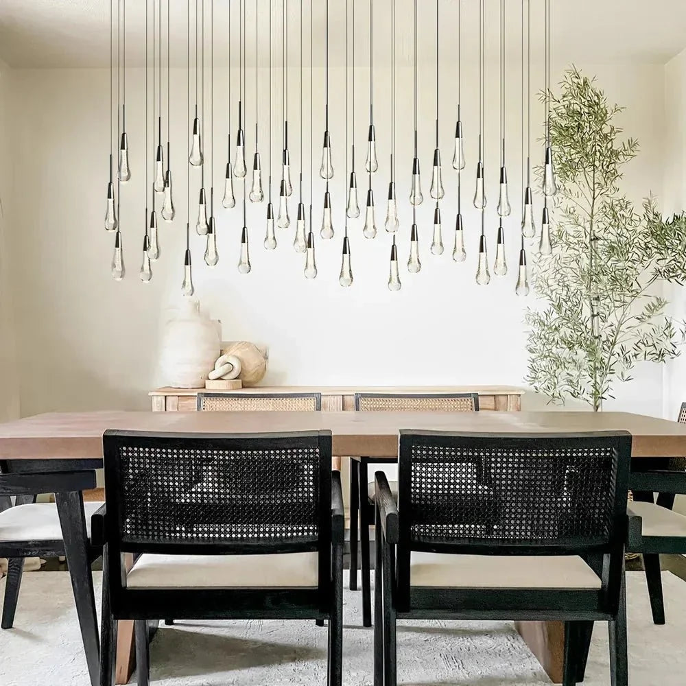 Soltaire Linear Chandelier - Raindrop Pendant Lighting
