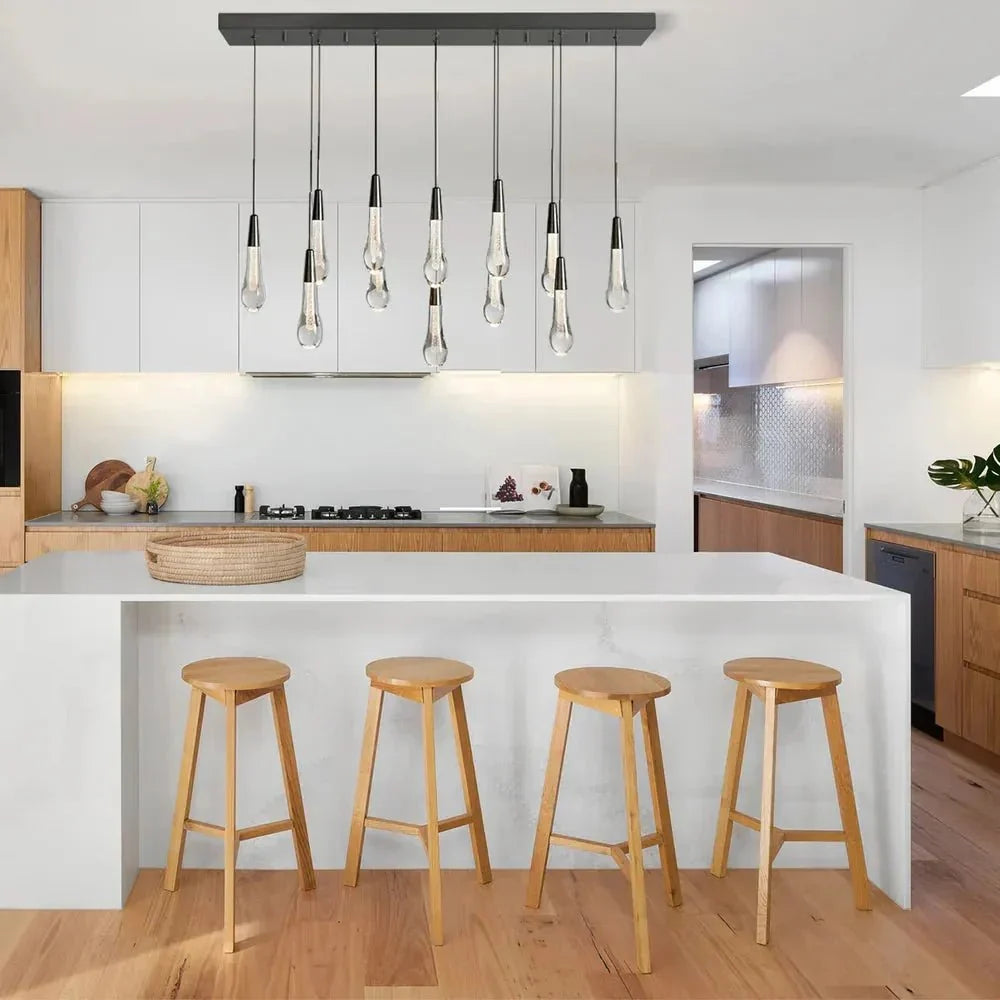 Soltaire Linear Chandelier - Raindrop Pendant Lighting