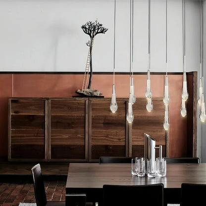 Soltaire Linear Chandelier - Raindrop Pendant Lighting