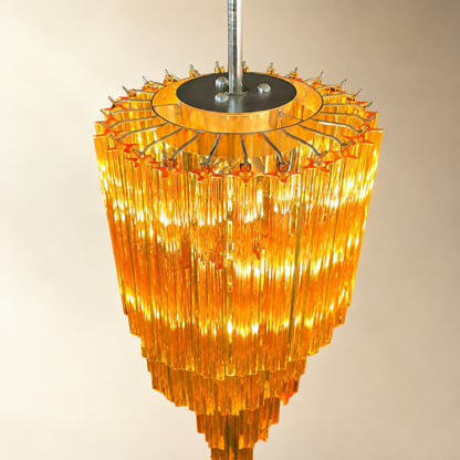 Spiral Prism Glass Chandelier