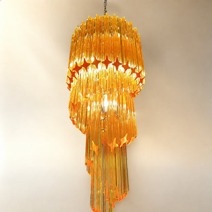 Spiral Prism Glass Chandelier