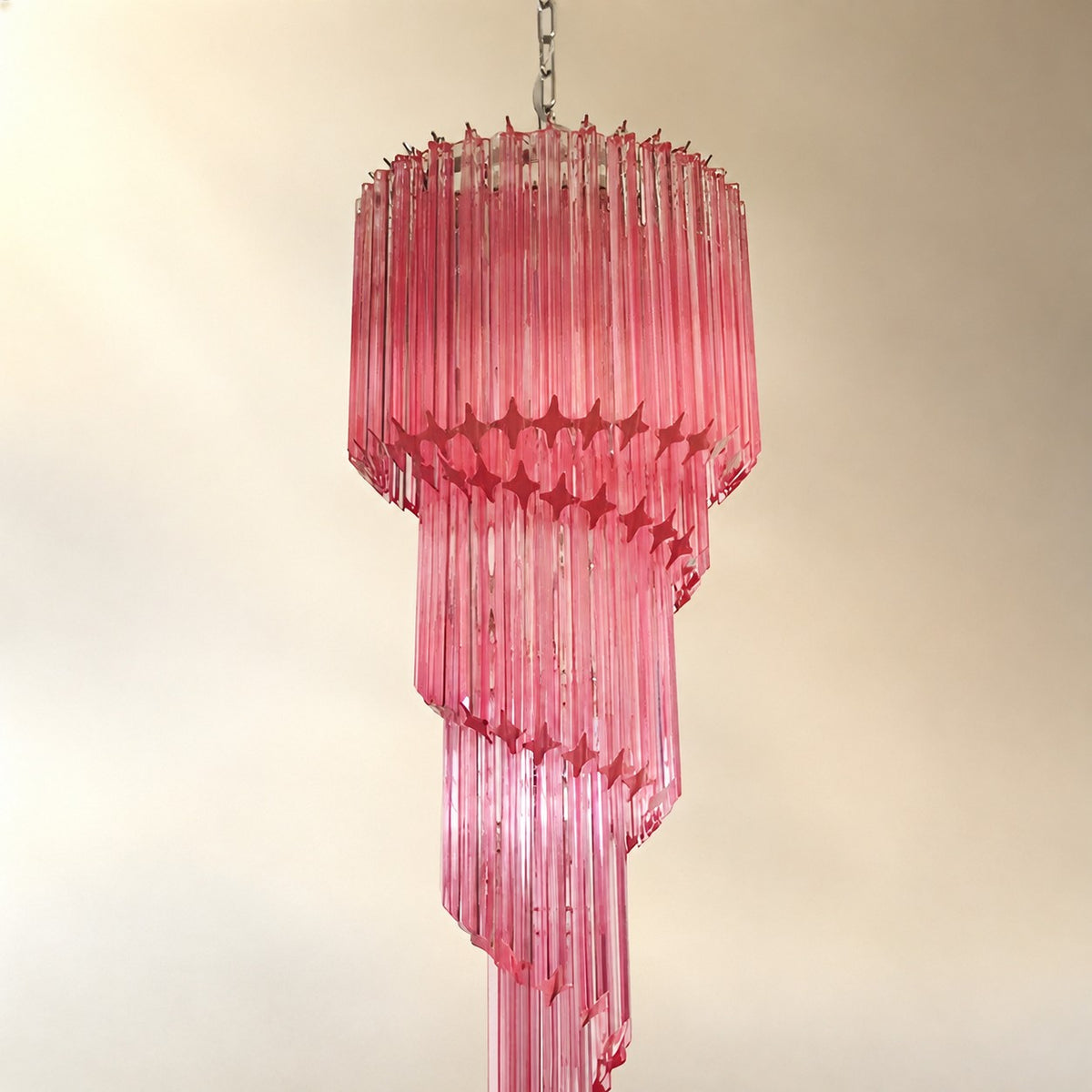 Spiral Prism Glass Chandelier