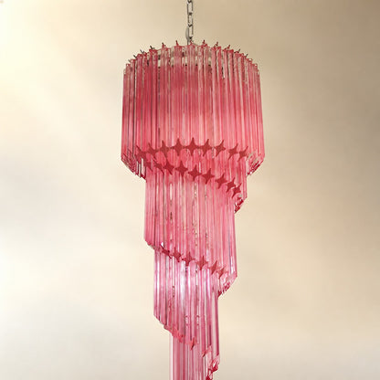 Spiral Prism Glass Chandelier