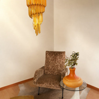 Spiral Prism Glass Chandelier
