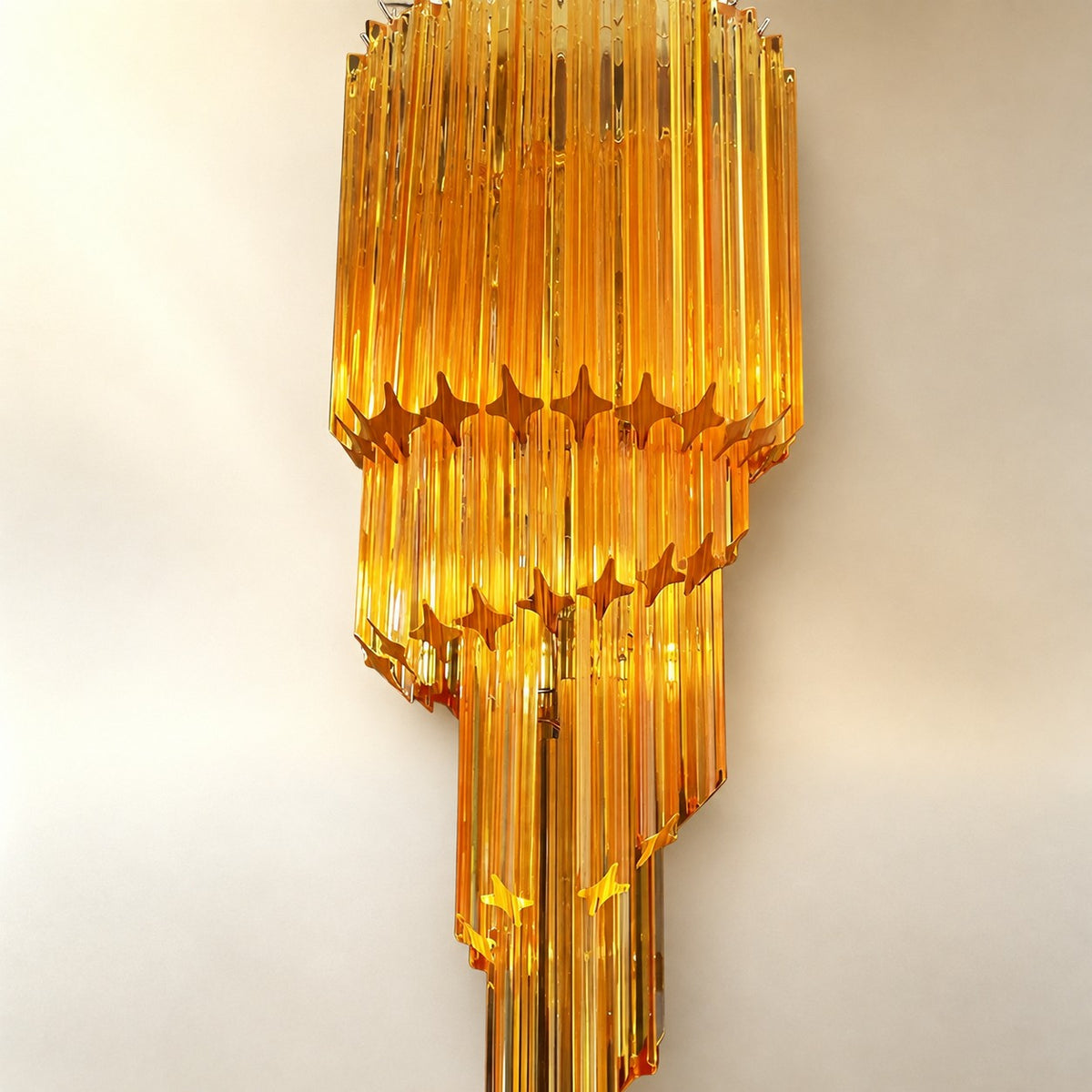 Spiral Prism Glass Chandelier