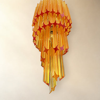 Spiral Prism Glass Chandelier