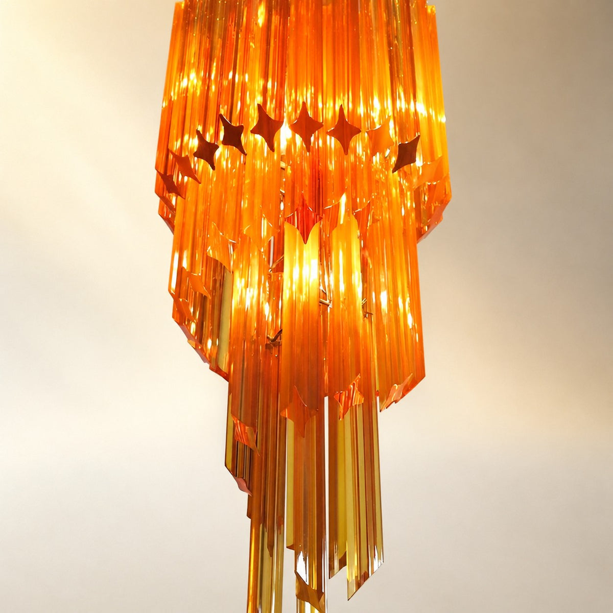Spiral Prism Glass Chandelier