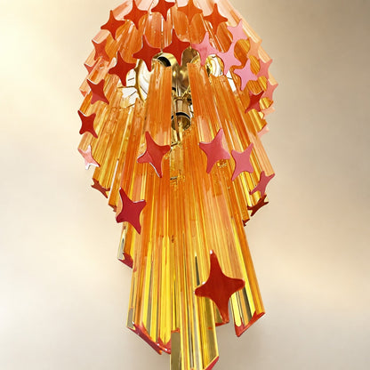 Spiral Prism Glass Chandelier