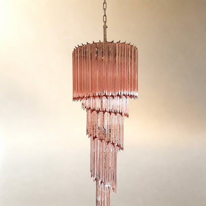 Spiral Prism Glass Chandelier