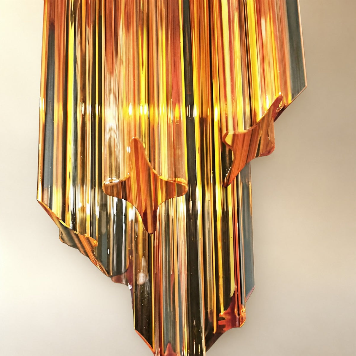 Spiral Prism Glass Chandelier