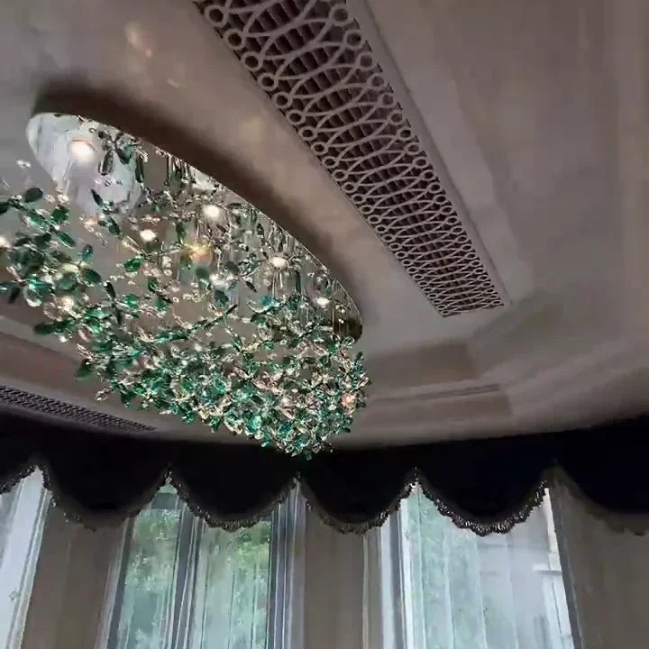Luxury Crystal Flower Chandelier For Dining Room/Living Room