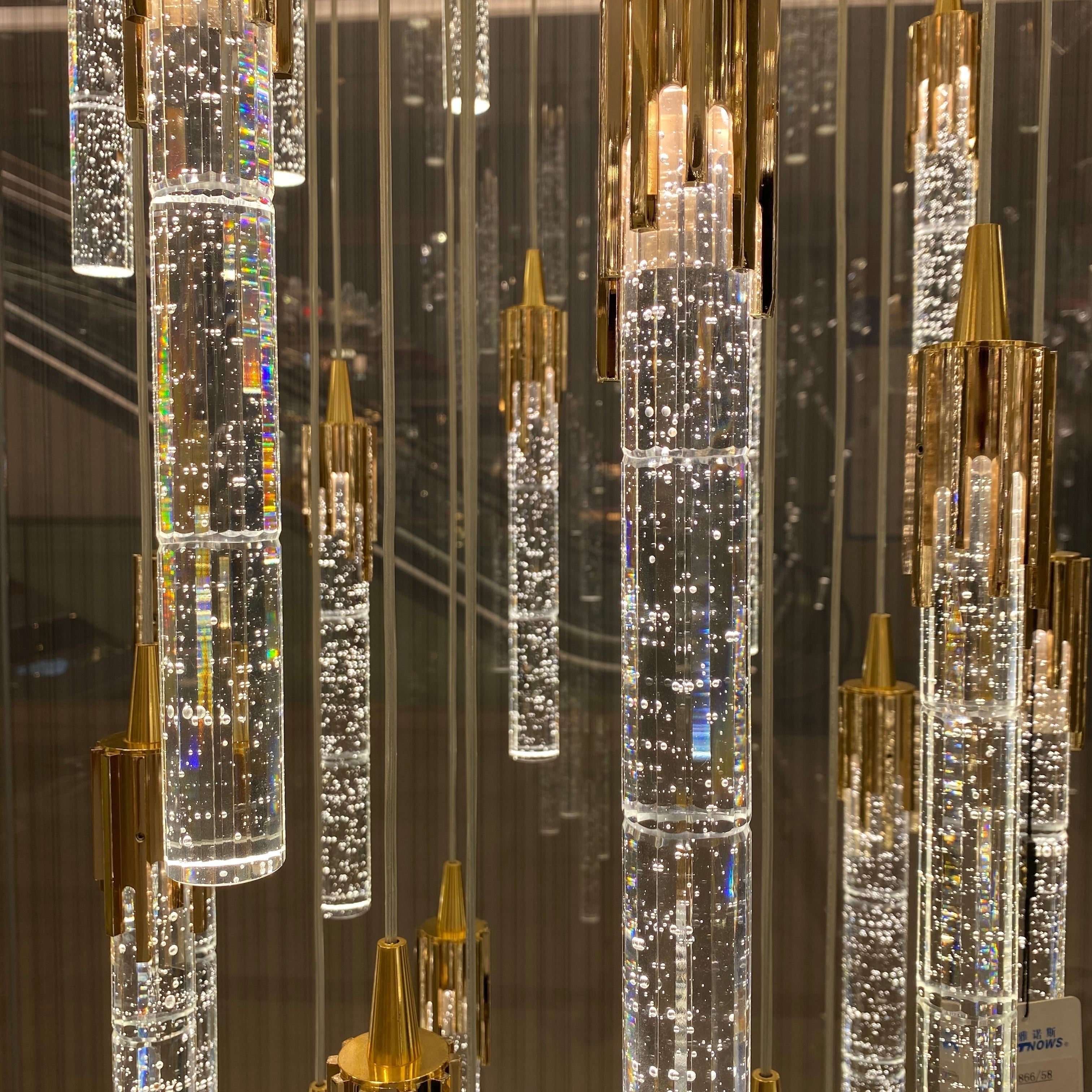 Modern Stair Light Foyer Staircase Hall Ceiling Lamps Spiral Stair Chandelier Crystal Droplight Luxury Hall Decoration Lights