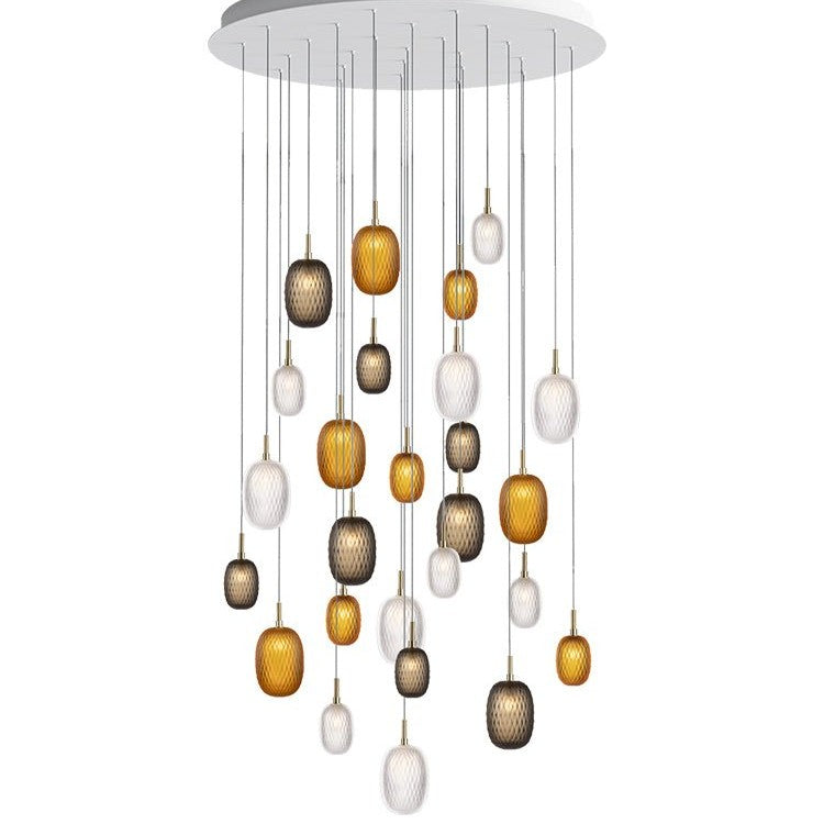 Galaxy Chromatic Gem Drop Spiral  Chandelier