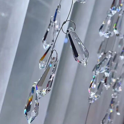 Modern Waterfall Tassel Crystal Chandelier for Dining & Kitchen