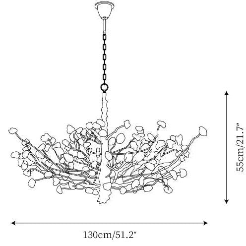 Gemstone Branch Chandelier with Artistic Design for Bedroom or Living Room