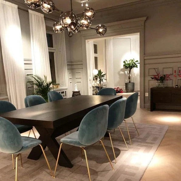 Modern Sputnik Smoky Gray/Amber Glass Branch Chandelier for Kitchen Island/Dining Room
