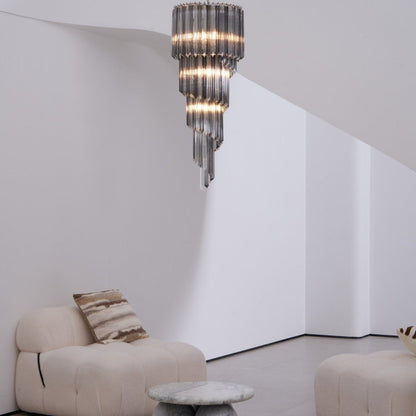 Lucente Noir Spiral Chandelier