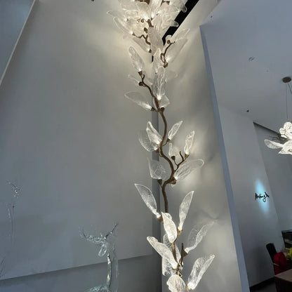 Creative Bionic Resin Leaves Chandelier for Living Room/Dining Room/Staircase