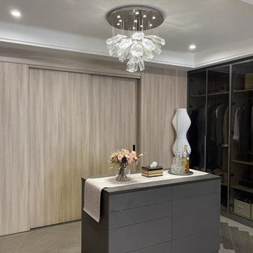 Light Luxury Art Design Petal-like Glass Chandeliers