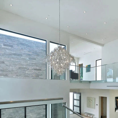 Modern 10/13/21-Light Gyroscopic Chrome Pendant Light Fixtures for Dining Room/Living Room