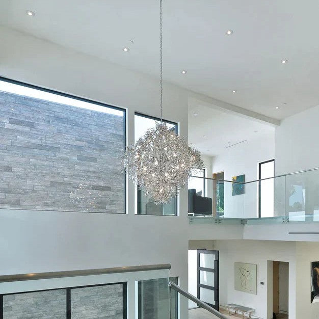 Modern 10/13/21-Light Gyroscopic Chrome Pendant Light Fixtures for Dining Room/Living Room