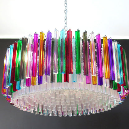 Murano Chandelier – Triedri Round – 391 prisms – Multi