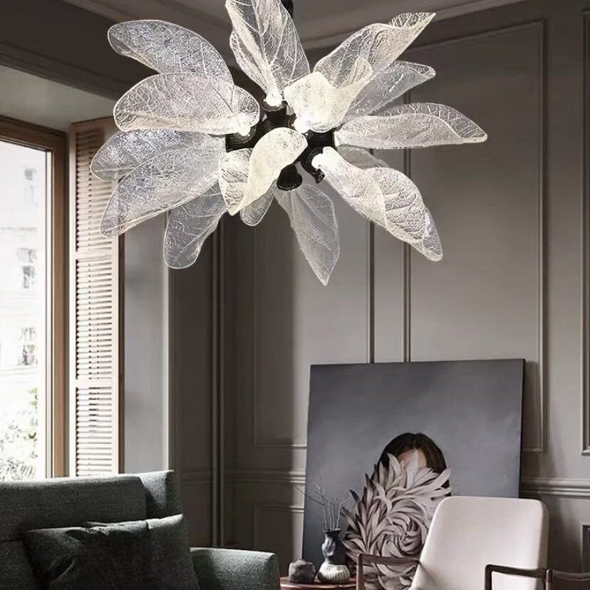 Creative Bionic Resin Leaves Chandelier for Living Room/Dining Room/Staircase