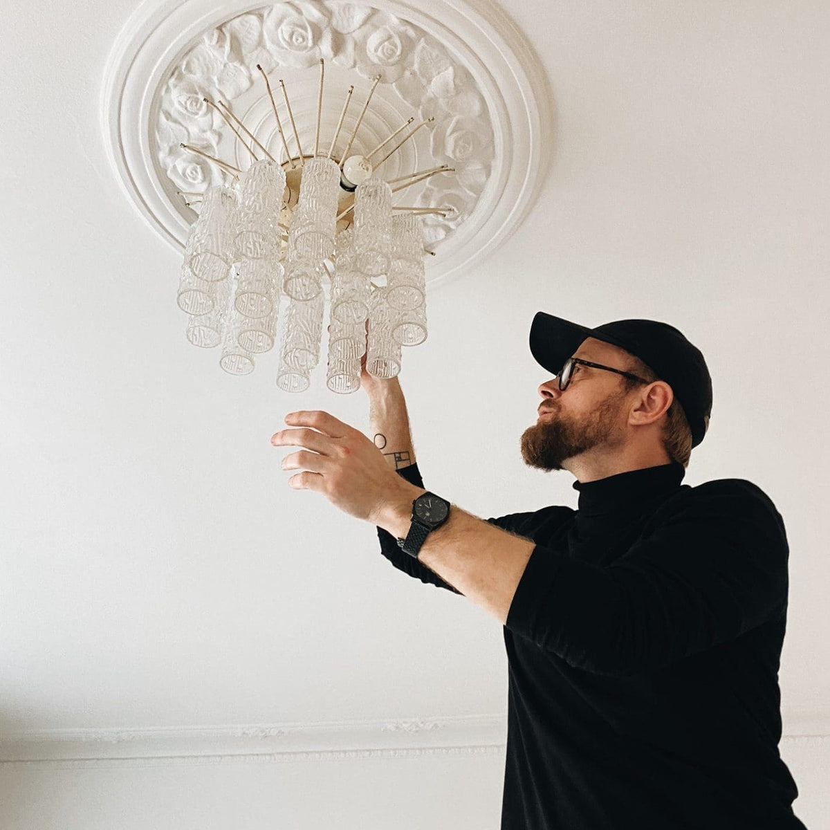 Vintage – Murano chandelier for Venini – 1970 – Transparent