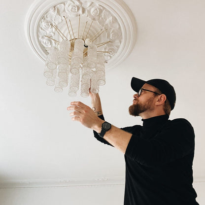 Vintage – Murano chandelier for Venini – 1970 – Transparent