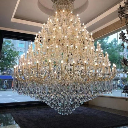 Extra Large Multi-tiered Candle Light  Crystal Chandelier for Hotel/Restaurant