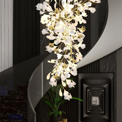 Gingko Ceramic Branch Chandelier Z