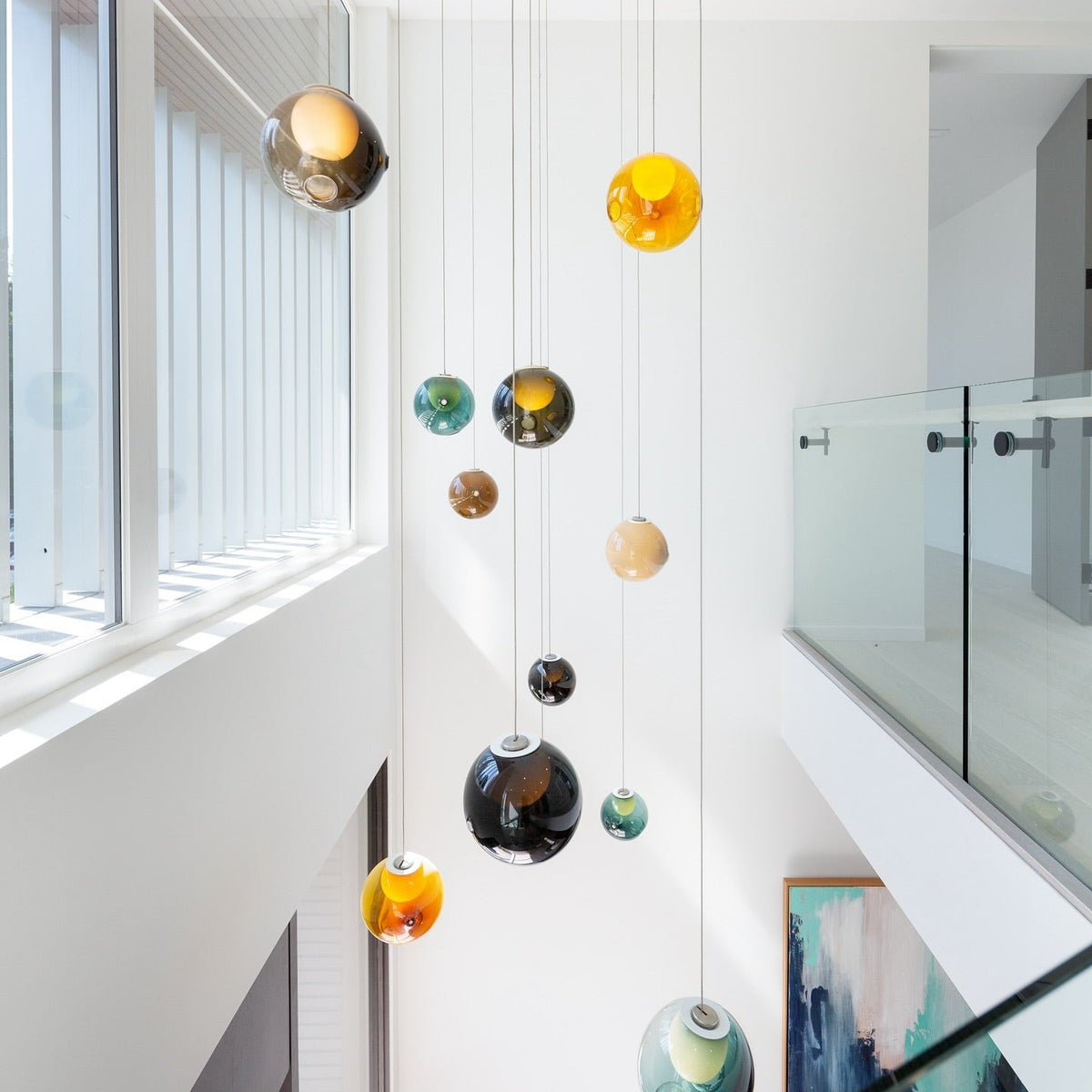 Post Modern Gradient Colorful Ball Pendant Chandelier