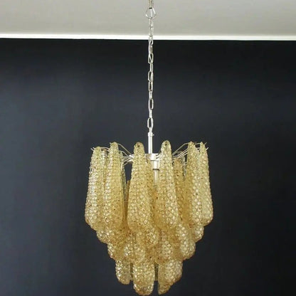 Murano Chandelier – Drop – 41 glasses – Amber