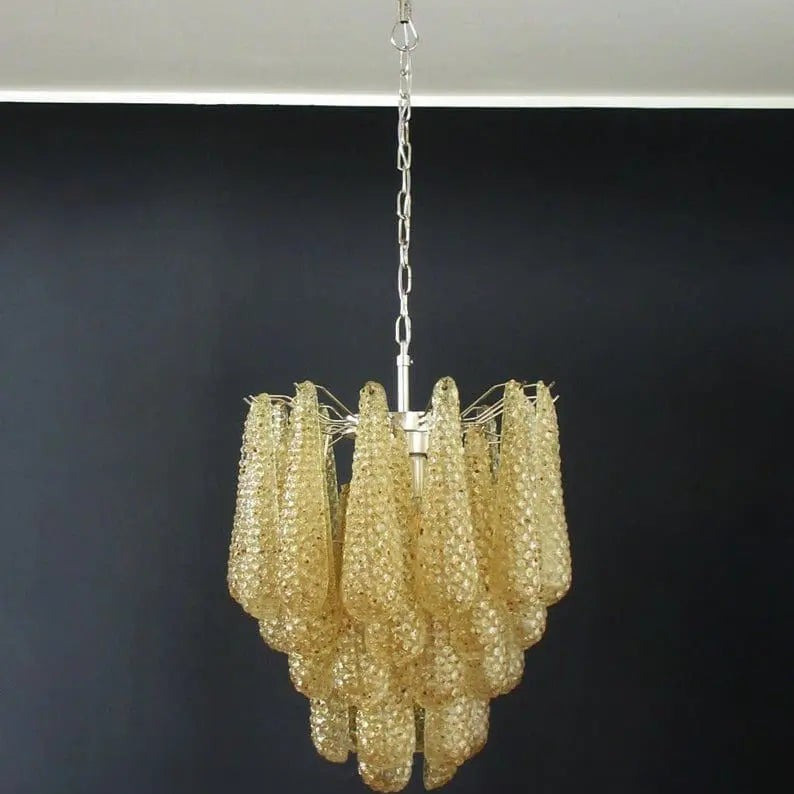 Murano Chandelier – Drop – 41 glasses – Amber