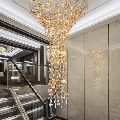 Tree Branch Staircase Chandelier