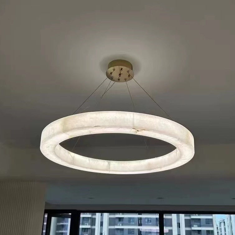 Culoud Real Alabaster Ring Chandelier