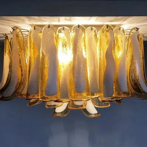 Murano Chandelier – 64 petals – Caramel